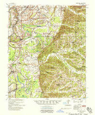 Seven Pines Mississippi Historical topographic map, 1:62500 scale, 15 X 15 Minute, Year 1958