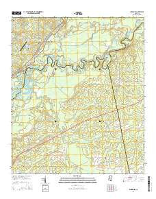Sharon SE Mississippi Current topographic map, 1:24000 scale, 7.5 X 7.5 Minute, Year 2015