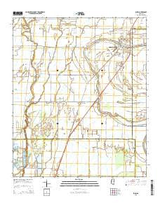 Shaw Mississippi Current topographic map, 1:24000 scale, 7.5 X 7.5 Minute, Year 2015