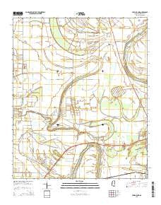 Shellmound Mississippi Current topographic map, 1:24000 scale, 7.5 X 7.5 Minute, Year 2015