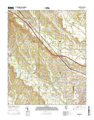 Sherman Mississippi Current topographic map, 1:24000 scale, 7.5 X 7.5 Minute, Year 2015