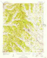 Sherman Mississippi Historical topographic map, 1:62500 scale, 15 X 15 Minute, Year 1955