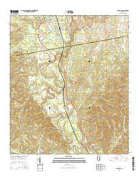 Shubuta Mississippi Current topographic map, 1:24000 scale, 7.5 X 7.5 Minute, Year 2015