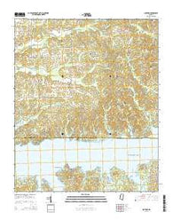 Shuford Mississippi Current topographic map, 1:24000 scale, 7.5 X 7.5 Minute, Year 2015