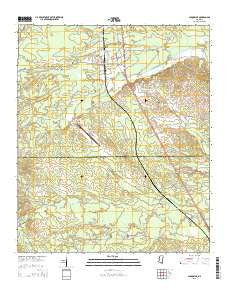 Shuqualak Mississippi Current topographic map, 1:24000 scale, 7.5 X 7.5 Minute, Year 2015