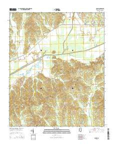 Skuna Mississippi Current topographic map, 1:24000 scale, 7.5 X 7.5 Minute, Year 2015