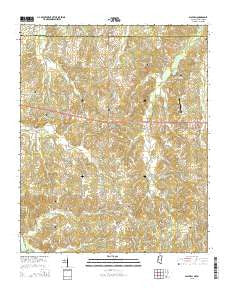 Slayden Mississippi Current topographic map, 1:24000 scale, 7.5 X 7.5 Minute, Year 2015