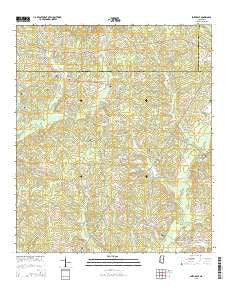 Smithdale Mississippi Current topographic map, 1:24000 scale, 7.5 X 7.5 Minute, Year 2015