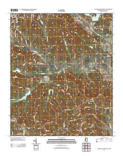 Southeast Pontotoc Mississippi Historical topographic map, 1:24000 scale, 7.5 X 7.5 Minute, Year 2012