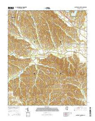 Southeast Pontotoc Mississippi Current topographic map, 1:24000 scale, 7.5 X 7.5 Minute, Year 2015