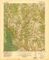 St. Francisville Louisiana Historical topographic map, 1:62500 scale, 15 X 15 Minute, Year 1939