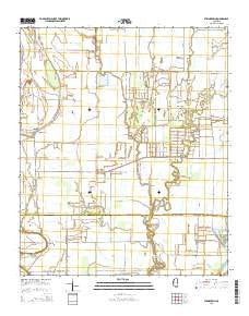Stringtown Mississippi Current topographic map, 1:24000 scale, 7.5 X 7.5 Minute, Year 2015