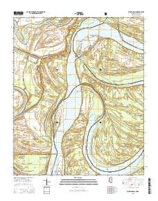 Stubbs Island Mississippi Current topographic map, 1:24000 scale, 7.5 X 7.5 Minute, Year 2015