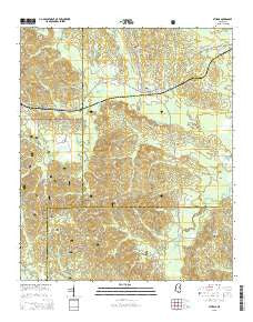 Sturgis Mississippi Current topographic map, 1:24000 scale, 7.5 X 7.5 Minute, Year 2015
