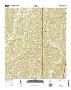 Terrys Creek Mississippi Current topographic map, 1:24000 scale, 7.5 X 7.5 Minute, Year 2015