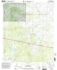 Thaxton Mississippi Historical topographic map, 1:24000 scale, 7.5 X 7.5 Minute, Year 2000
