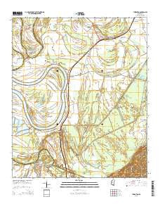 Thornton Mississippi Current topographic map, 1:24000 scale, 7.5 X 7.5 Minute, Year 2015