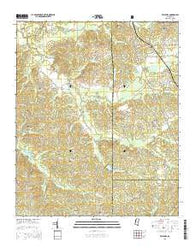 Tillatoba Mississippi Current topographic map, 1:24000 scale, 7.5 X 7.5 Minute, Year 2015