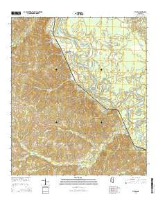 Tilton Mississippi Current topographic map, 1:24000 scale, 7.5 X 7.5 Minute, Year 2015
