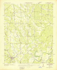 Tishomingo Mississippi Historical topographic map, 1:24000 scale, 7.5 X 7.5 Minute, Year 1936