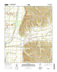 Tocowa Mississippi Current topographic map, 1:24000 scale, 7.5 X 7.5 Minute, Year 2015