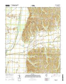 Tocowa Mississippi Current topographic map, 1:24000 scale, 7.5 X 7.5 Minute, Year 2015