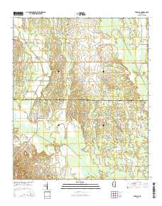 Trebloc Mississippi Current topographic map, 1:24000 scale, 7.5 X 7.5 Minute, Year 2015