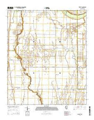 Tribbett Mississippi Current topographic map, 1:24000 scale, 7.5 X 7.5 Minute, Year 2015
