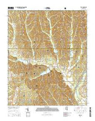 Troy Mississippi Current topographic map, 1:24000 scale, 7.5 X 7.5 Minute, Year 2015