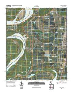 Tunica Mississippi Historical topographic map, 1:24000 scale, 7.5 X 7.5 Minute, Year 2012