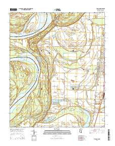 Tunica Mississippi Current topographic map, 1:24000 scale, 7.5 X 7.5 Minute, Year 2015