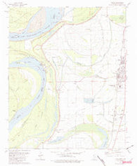 Tunica Mississippi Historical topographic map, 1:24000 scale, 7.5 X 7.5 Minute, Year 1981