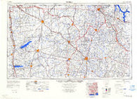 Tupelo Mississippi Historical topographic map, 1:250000 scale, 1 X 2 Degree, Year 1984