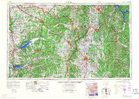 Tupelo Mississippi Historical topographic map, 1:250000 scale, 1 X 2 Degree, Year 1984