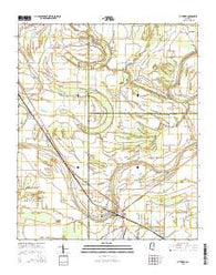 Tutwiler Mississippi Current topographic map, 1:24000 scale, 7.5 X 7.5 Minute, Year 2015