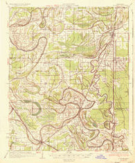 Tutwiler Mississippi Historical topographic map, 1:62500 scale, 15 X 15 Minute, Year 1935