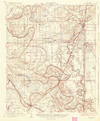 Tutwiler Mississippi Historical topographic map, 1:62500 scale, 15 X 15 Minute, Year 1935