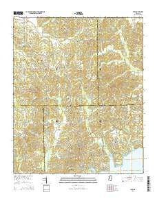 Tyro Mississippi Current topographic map, 1:24000 scale, 7.5 X 7.5 Minute, Year 2015
