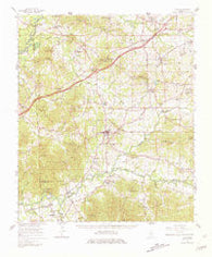 Utica Mississippi Historical topographic map, 1:62500 scale, 15 X 15 Minute, Year 1965