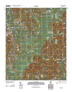 Vaiden Mississippi Historical topographic map, 1:24000 scale, 7.5 X 7.5 Minute, Year 2012