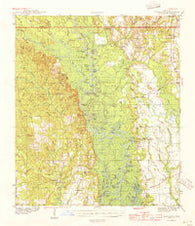 Vancleave Mississippi Historical topographic map, 1:62500 scale, 15 X 15 Minute, Year 1943
