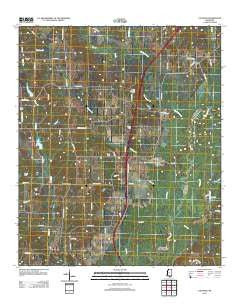 Vaughan Mississippi Historical topographic map, 1:24000 scale, 7.5 X 7.5 Minute, Year 2012