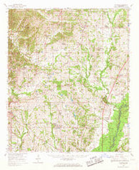 Vaughan Mississippi Historical topographic map, 1:62500 scale, 15 X 15 Minute, Year 1966