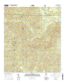 Vestry Mississippi Current topographic map, 1:24000 scale, 7.5 X 7.5 Minute, Year 2015