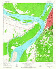 Vicksburg West Mississippi Historical topographic map, 1:24000 scale, 7.5 X 7.5 Minute, Year 1962