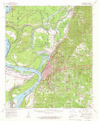 Vicksburg Mississippi Historical topographic map, 1:62500 scale, 15 X 15 Minute, Year 1964