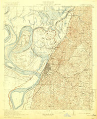 Vicksburg Mississippi Historical topographic map, 1:62500 scale, 15 X 15 Minute, Year 1918