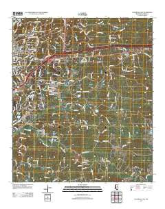 Vicksburg East Mississippi Historical topographic map, 1:24000 scale, 7.5 X 7.5 Minute, Year 2012