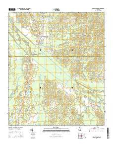 Walnut Grove Mississippi Current topographic map, 1:24000 scale, 7.5 X 7.5 Minute, Year 2015