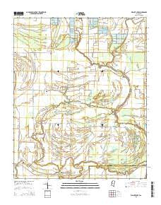Walnut Lake Mississippi Current topographic map, 1:24000 scale, 7.5 X 7.5 Minute, Year 2015